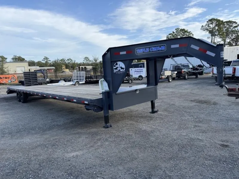 2026 Triple Crown Trailers, Inc. 40 ft. Dovetail Gooseneck Non CDL Hotshot Trailer with Mega Ramps 3