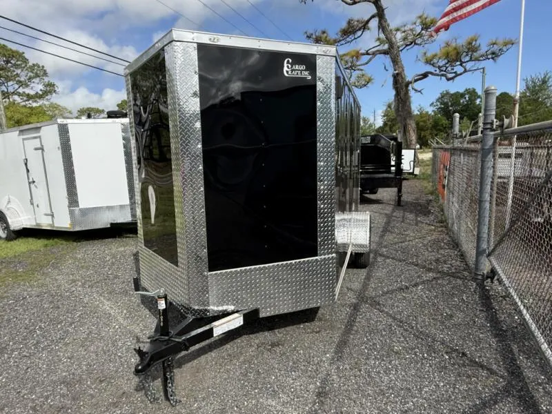 2026 Cargo Craft, Inc. 6 X 12 Enclosed Black Trailer with Side Door Drip Edge