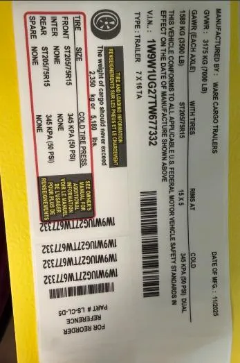 new Utility Trailers Ware Cargo Trailers  for sale, in Mima, FL Thumbnail 2