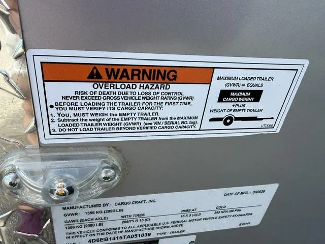 new Cargo (Enclosed) Trailers Cargo Craft  for sale, in Mims, FL Thumbnail 5