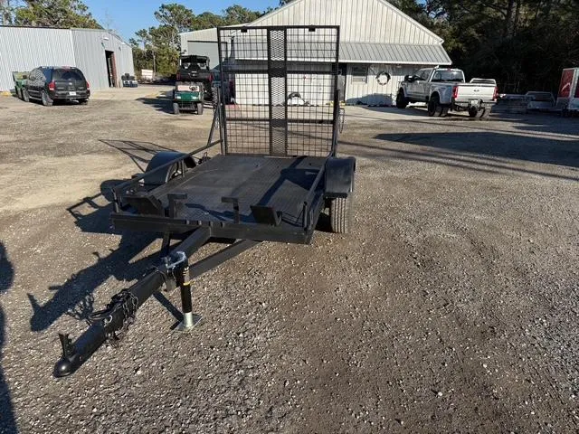 2025 Homemade 5 x 8 Bumper Pull Steel Utility Trailer with Motorcycle Chocks or Trike Tie Downs