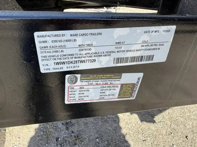 used Other Trailers Ware Cargo Trailers  for sale, in Mima, FL Thumbnail 8