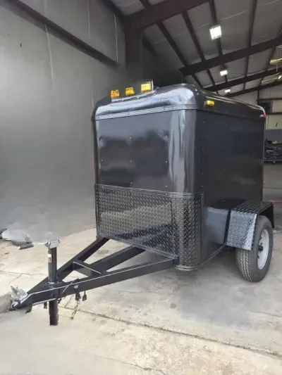 2025 Refurbished 4x6 Black Enclosed Trailer – Blackout Package | New Tires & Lighting