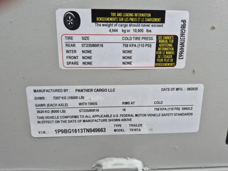 new Dump Trailers Panther Cargo  for sale, in Mims, FL Thumbnail 9