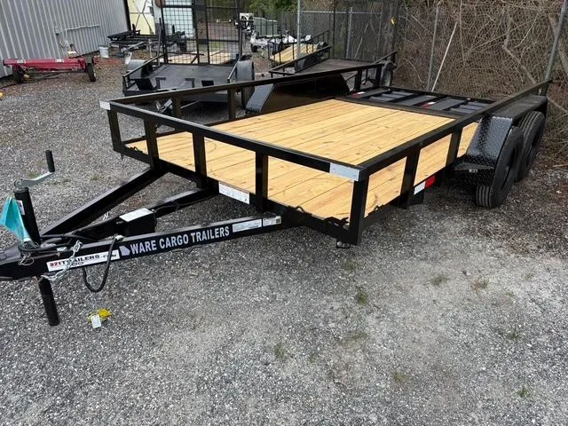 2026 Ware Cargo Trailers 7x14 Dual Axle Utility Trailer | Sides & Mesh Gate, 7,000 lb GVWR