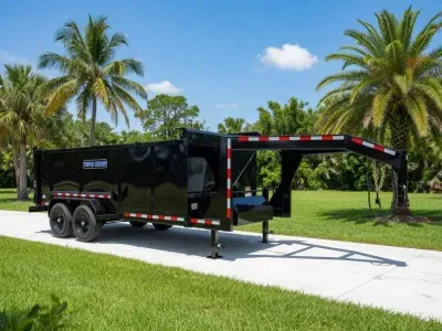 2026 Triple Crown Trailers 7x16 Gooseneck Dump Trailer – 16K GVWR | 4' High Sides Dump Trailer