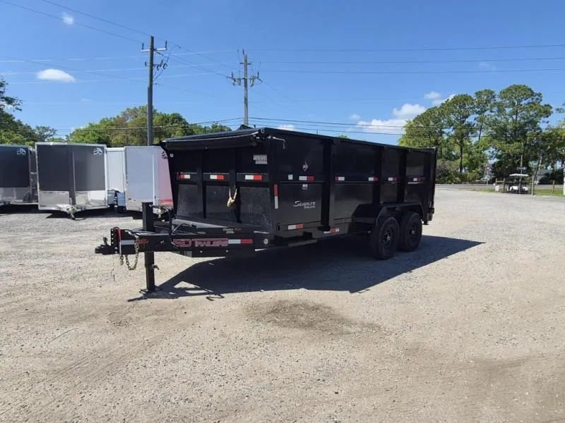 2024 ED Trailers 7x16 Heavy Duty Dump Trailer ? 14K GVWR, 4? Sides, Spreader Gate, Bumper Pull