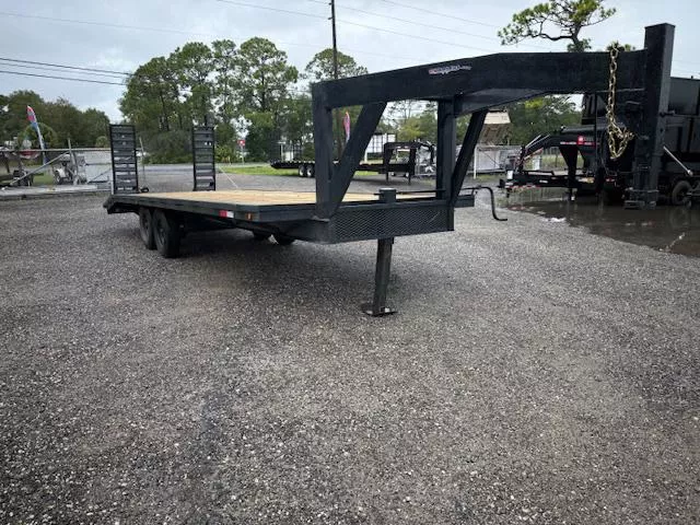 2025 Refurbished 24 Ft. Gooseneck Trailer with Swing UP Ramps