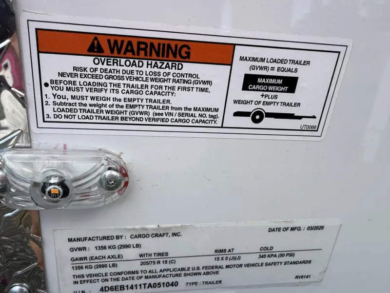 new Cargo (Enclosed) Trailers Cargo Craft  for sale, in Mims, FL Thumbnail 7