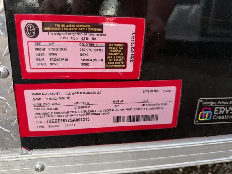 used Other Trailers All World Trailers  for sale, in Mima, FL Thumbnail 6