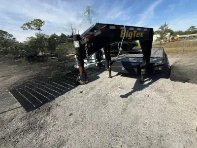 2022 Big Tex Trailers 32 Ft Gooseneck Trailer – 14,000 lb Capacity | Mega Ramps | Heavy-Duty Equipme