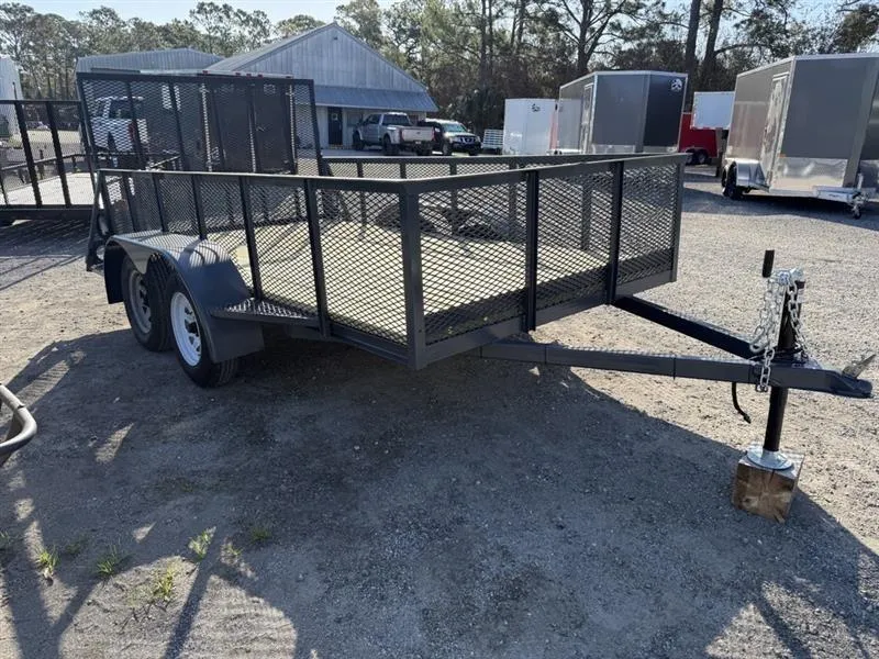 2026 Homemade 6 x 12 Tandem Axle Trailer with Mesh Sides and Gate
