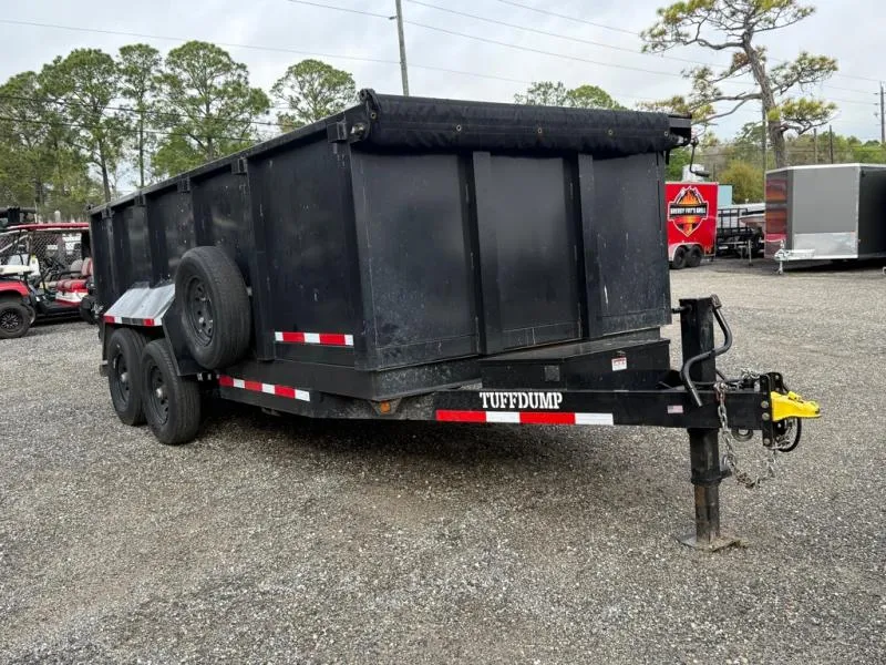 2024 Ranew's Outdoor Equipment, LLC 7x16 Dump Trailer ? 4' Sides ? 14K GVWR (Needs Battery & Ramps)