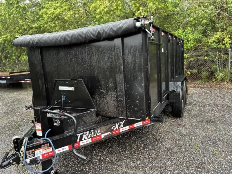 2025 Trailmaxx 7 X 16 BLACK DUMP TRAILER WITH DUAL 7K AXLES