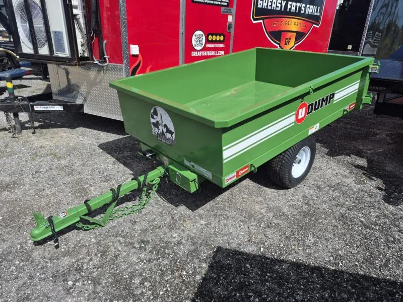 2026 U-DUMP 4x6 Green Rebel Lite Dump Trailer for Sale | 15? Sides | Compact Utility Dump
