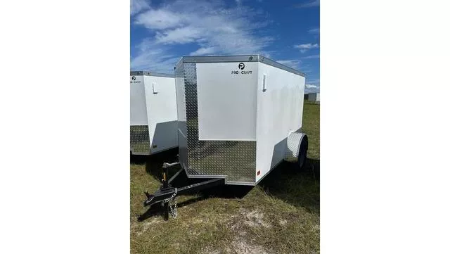 2026 Procraft Trailers White Enclosed 4 x 8 Small Trailer with Single Axle