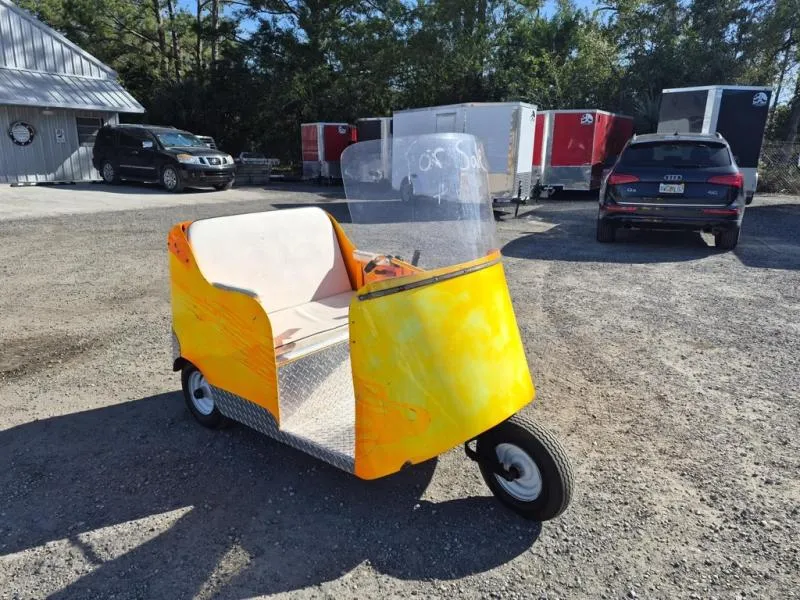 2003 Unknown Custom 3-Wheeled Golf Cart ? Orange & Yellow | Single Seat | Stick Steering and New 