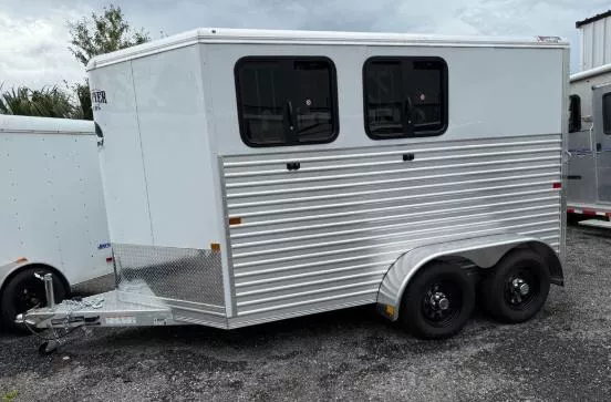 2025 Quality Cargo 2025 QUALITY CARGO 6 X 14 TANDEM AXLE WHITE ENCLOSED TRAILER WITH RAMP AND SIDE D
