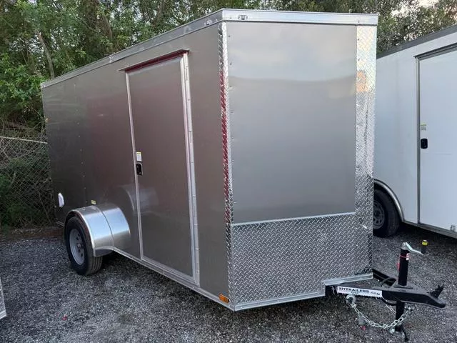 2026 Quality Cargo 6 x 12 Pewter Enclosed Single Axle Trailer