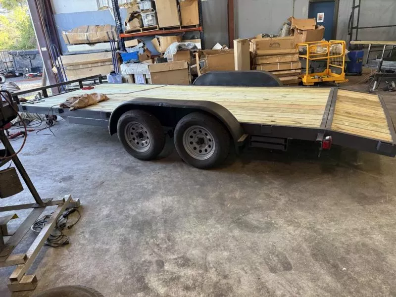 2011 Jerry James Trailers 7 x 18 Equipment Trailer with New Wood, Paint, Tires & Wiring