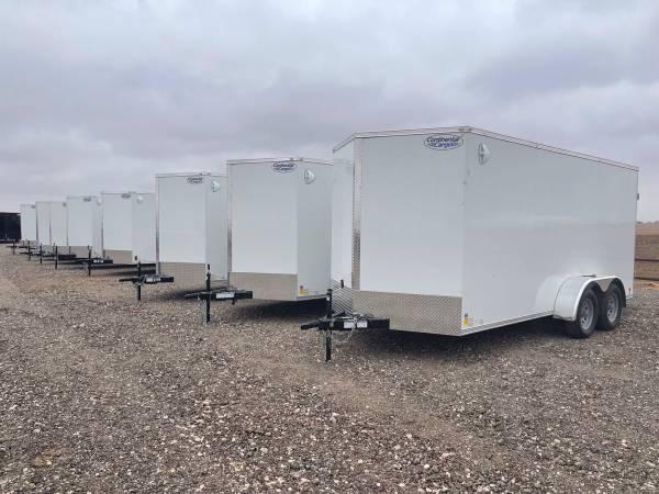 7X16X6.5 Continental Cargo (7K) Steel Enclosed Cargo Trailer w/ Ramp Door