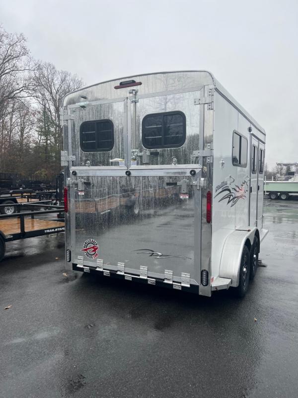 2023 Homesteader Stallion Horse Trailer 7' x 14' White Straight Load