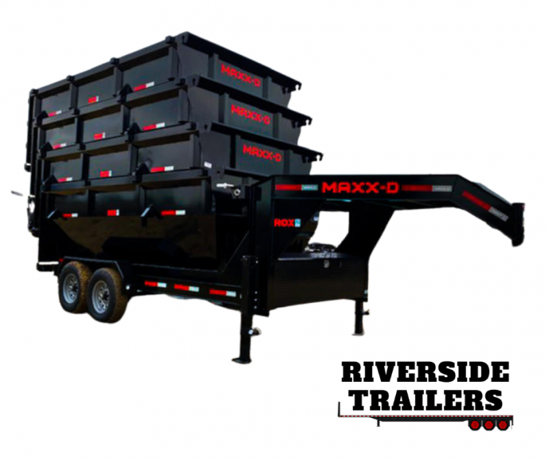 2023 MAXX D 14' x83" Gooseneck Roll-Off Trailer With Dumpster Box Bins 2023 MAXX D 14' x83" Gooseneck Roll-Off Trailer With Dumpster Box Bins