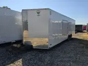 Enclosed 2022 8.5X24 Diamond Cargo USED 8.5×24 Enclosed Car Hauler With Escape Door -ECCW852