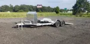Aluminum 2027 6.83X18 Aluma Trailers 8218 tilt anniversary car hauler trailer aluminum Car Hauler Tr