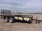 Utility Trailer 2027 6.33X14 Down 2 Earth Trailers 76×14 TA Wood Deck Tandem utlity atv utv 
