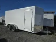Aluminum 2026 7X16 EZ Hauler 7×16 XLT Pro tandem axle cargo enclosed aluminum trailer -ecmi716-