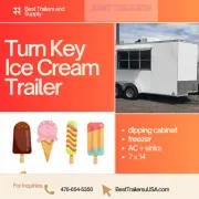 Concession/Vending 2025 7X14 Covered Wagon Trailers 7X14 White Finished Interior Electrical AC conce