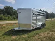 Aluminum 2025 6X13 Exiss trailer STK613 Aluminum Live Stock Bumper Pull Trailer -AGLS613-STK613-0822