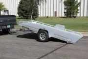 Aluminum 2027 6.42X12 Aluma Trailers 7712H Tilt single axle trailer mag wheels Utility Trailer, T