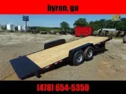 82x22 14k Power Tilt Wood Deck Equipment Trailer
