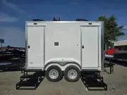 Enclosed 2027 7X12 Freedom Trailers 7×12 Enclosed Deluxe Double Bathroom Trailer -eccw712-ba
