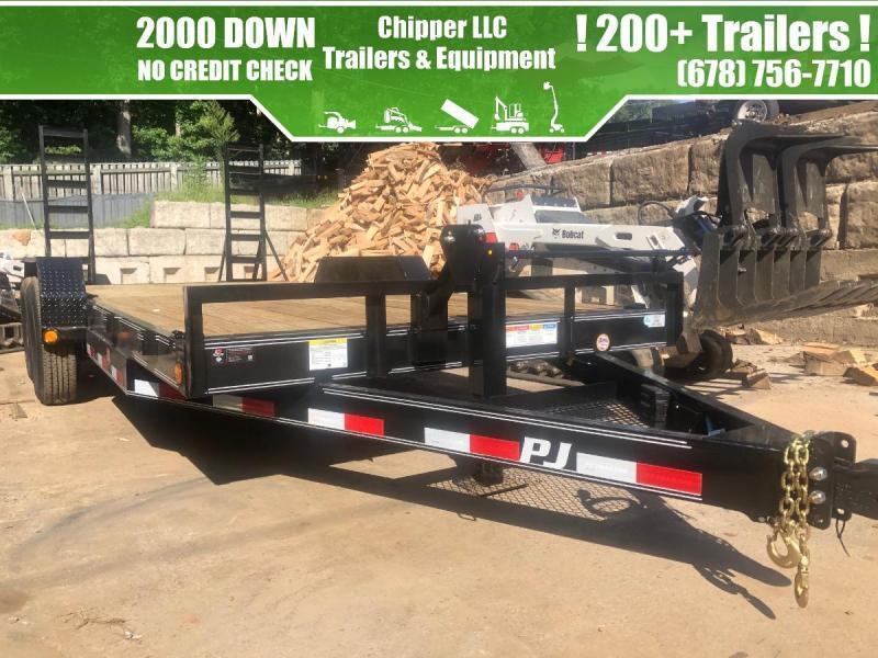 2021 PJ 7x18 14k Equipment Trailer Fold Up Ramps 2021 PJ 7x18 14k Equipment Trailer Fold Up Ramps