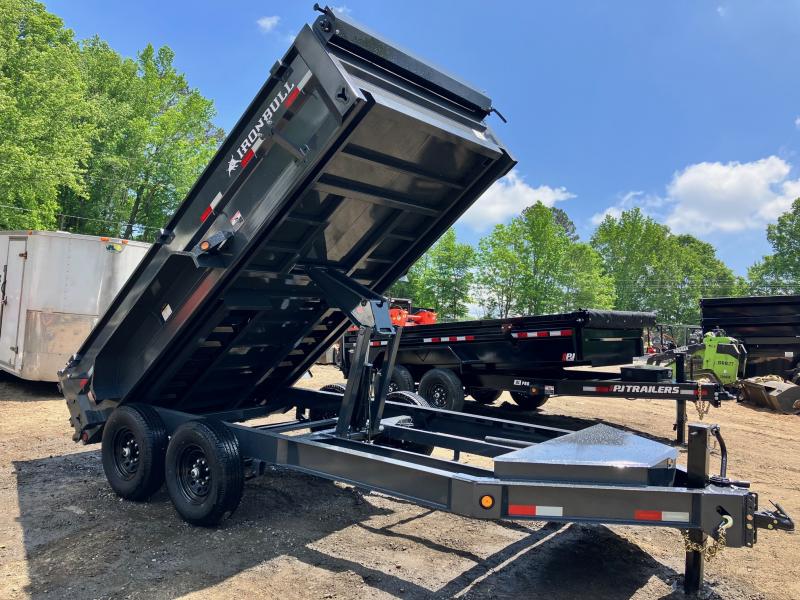 2023 PJ 7x14 14K 4ft 7 Ton Gooseneck Barn Door Spread Gate Dump Trailer