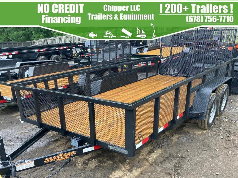 2022 Down To Earth 7x16 7000 lb 7K 2FT Mesh Sides Tandem Axle Utility Trailer 2022 Down To Earth 7x16 7000 lb 7K 2FT Mesh Sides Tandem Axle Utility Trailer