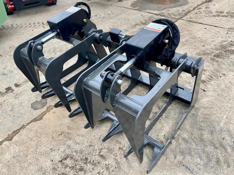 48 Heavy Duty Dual Cylinder Root Grapple CTDGR48 Skid Steer Attachment r3PbAu