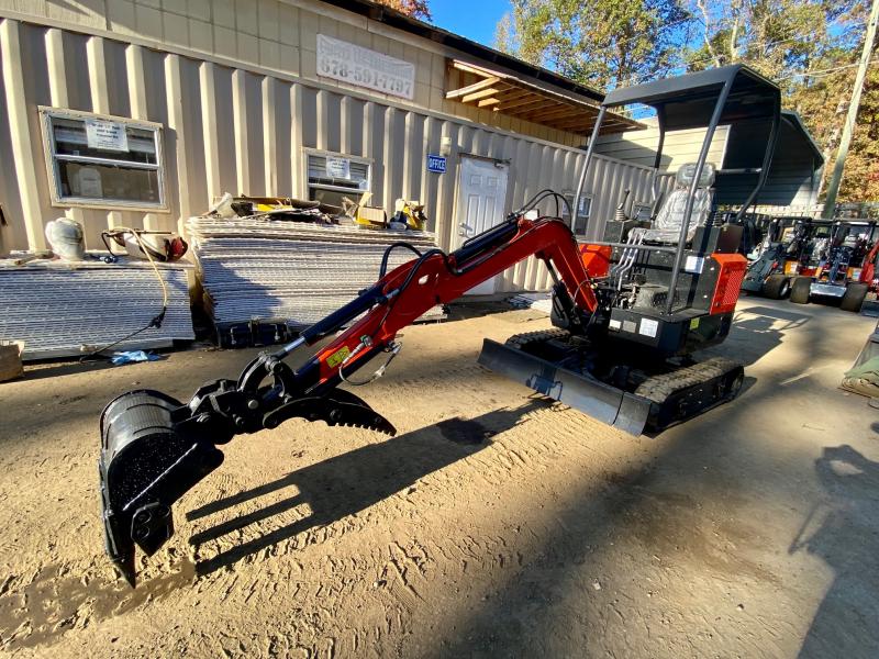 2022 Iron Rhino IR17 Canopy Mini Excavator with Hydraulic Thumb Side Swing and Expanding Tracks 14HP Kubota Diesel 3638#