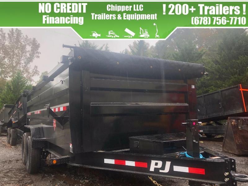 2021 PJ 7x16 14K 4ft Barn Door Spread Gate Dump Trailer 2021 PJ 7x16 14K 4ft Barn Door Spread Gate Dump Trailer