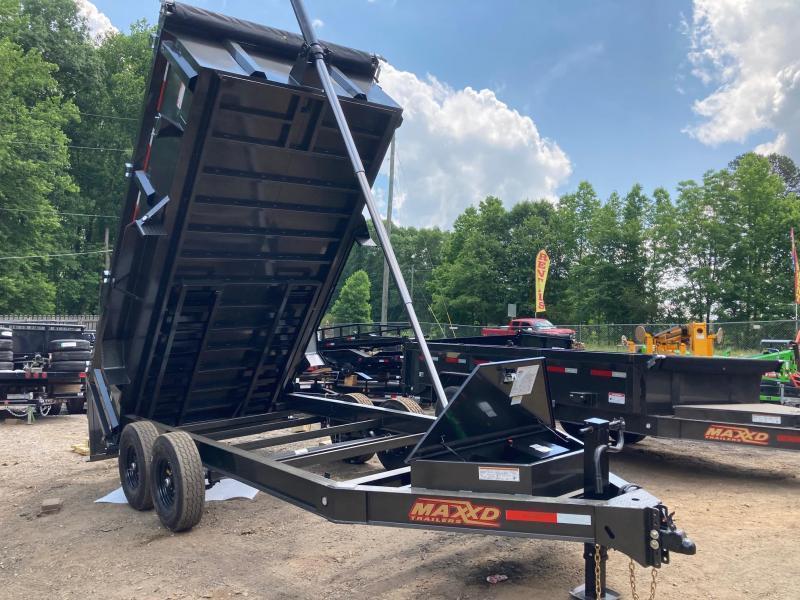 2021 MaxxD 7x14 3ft 16k 8 Ton Ramps Low Pro Telescopic Dump Trailer