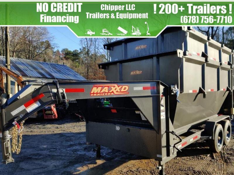 2021 MAXXD ROX 16K Roll Off Gooseneck Dump Trailer Living Quarter
