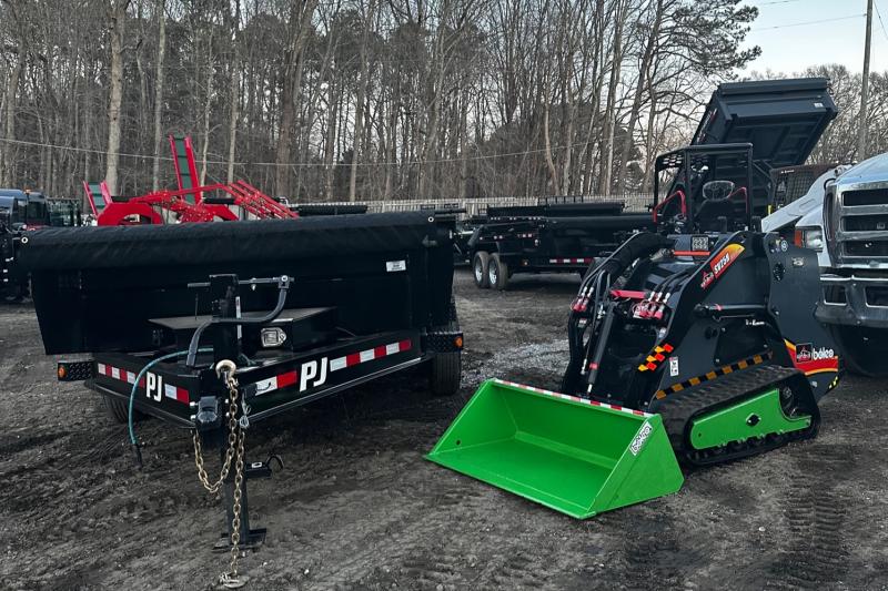 Boleo SV25H Mini Skid Steer + 2022 PJ Trailers 7x14 2ft 14k 7 Ton Low Pro Ramps Scissor Dump Trailer Boleo SV25H Mini Skid Steer + 2022 PJ Trailers 7x14 2ft 14k 7 Ton Low Pro Ramps Scissor Dump Trailer
