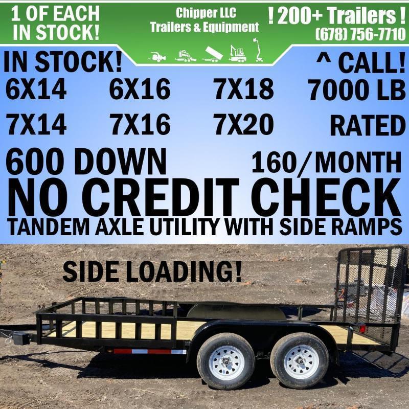 2022 Southern 7x20 7k 7000# Side Ramps Tandem Axle Utility Trailer 2022 Southern 7x20 7k 7000# Side Ramps Tandem Axle Utility Trailer