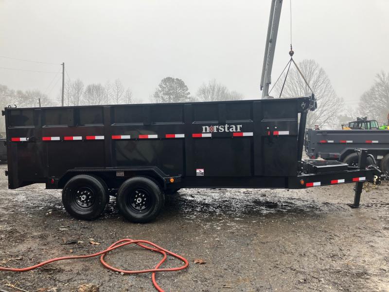 2024 Norstar 7x16 14K 4ft 7 Ton TELE Telescopic Barn Door Dump Trailer