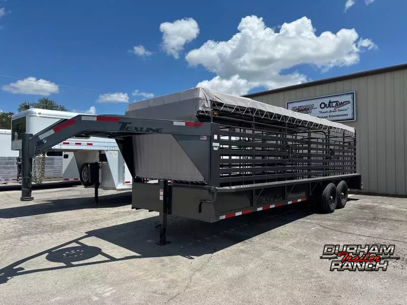 2025 TexLine 24' Gooseneck Stock Trailer