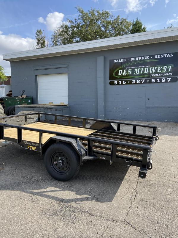 2022 Doolittle 77x12 Single Axle Utility Trailer W/Open Sides D and S