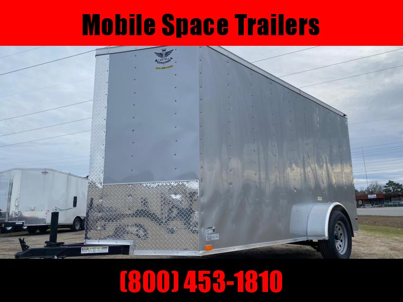 6x12 Ramp Door Silver Enclosed Cargo Trailer 6x12 Ramp Door Silver Enclosed Cargo Trailer